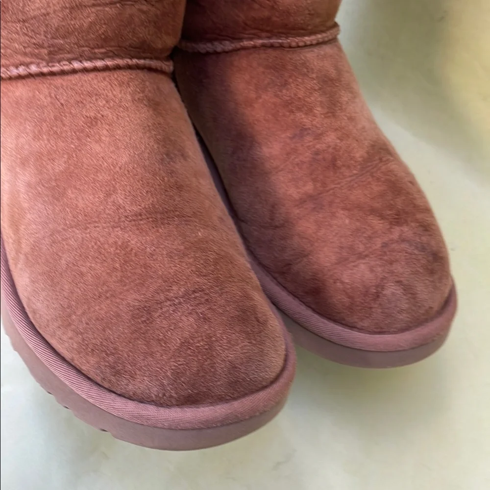 UGG Light Brown Winter Boots Plush Suede